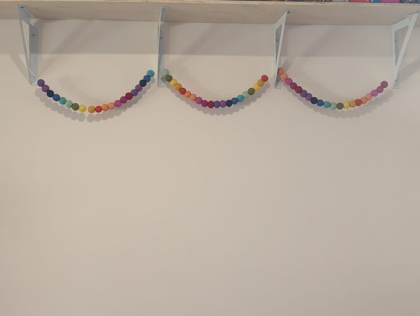 Customer photo review of Fair Trade  Felt Ball Garland - Rainbow