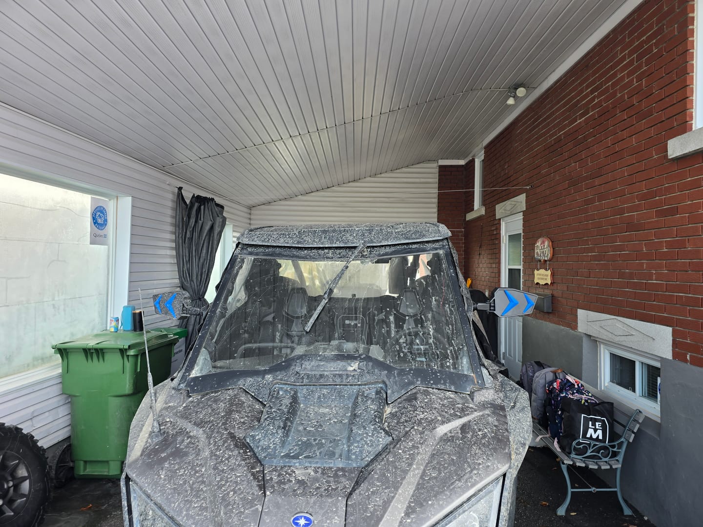 Customer photo review of UTV Side View Mirrors for 1.75- 2" Roll Bar Fit Polaris Ranger