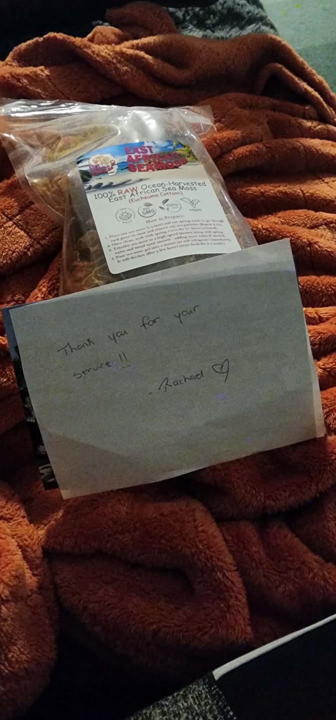 Customer photo review of RAW Rainbow/Purple Sea Moss (4 oz.)