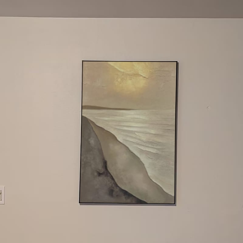 Customer photo review of Ocean And Sky Abstract Textured Wall Art #OS075