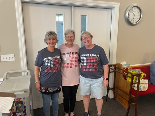 Customer photo review of Quilted Tribute T-Shirt