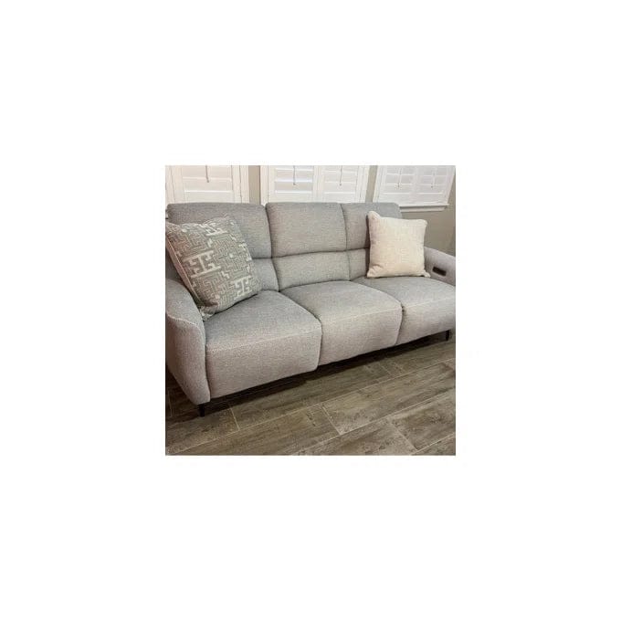 Customer photo review of AeroStretch Power Zero Wall Hugger Reclining Sofa with Drop Down Table Tray