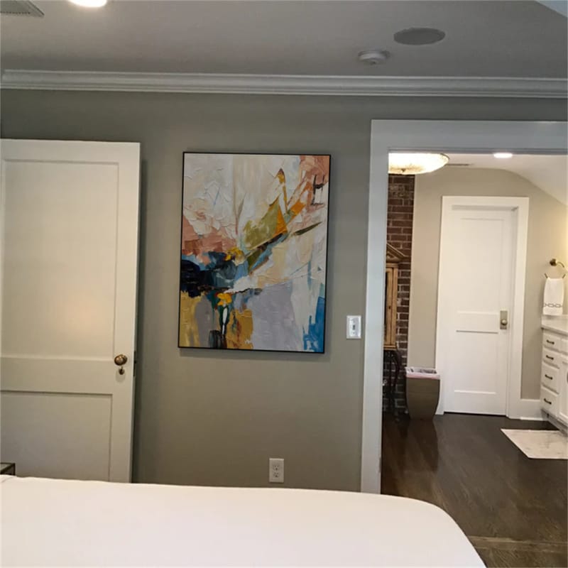 Customer photo review of Colorful Abstract Textured Painting Canvas #AT093