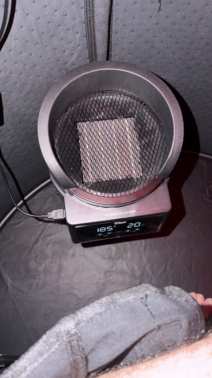 Customer photo review of The Sauna Pod