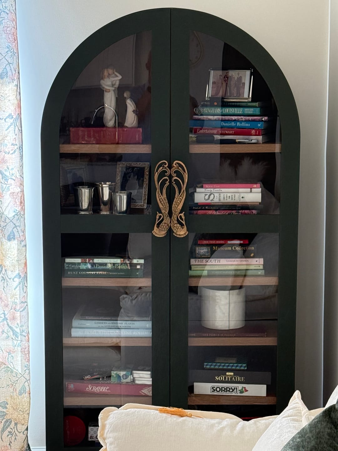Customer photo review of Brass Peacock Door handle - Antique Brass