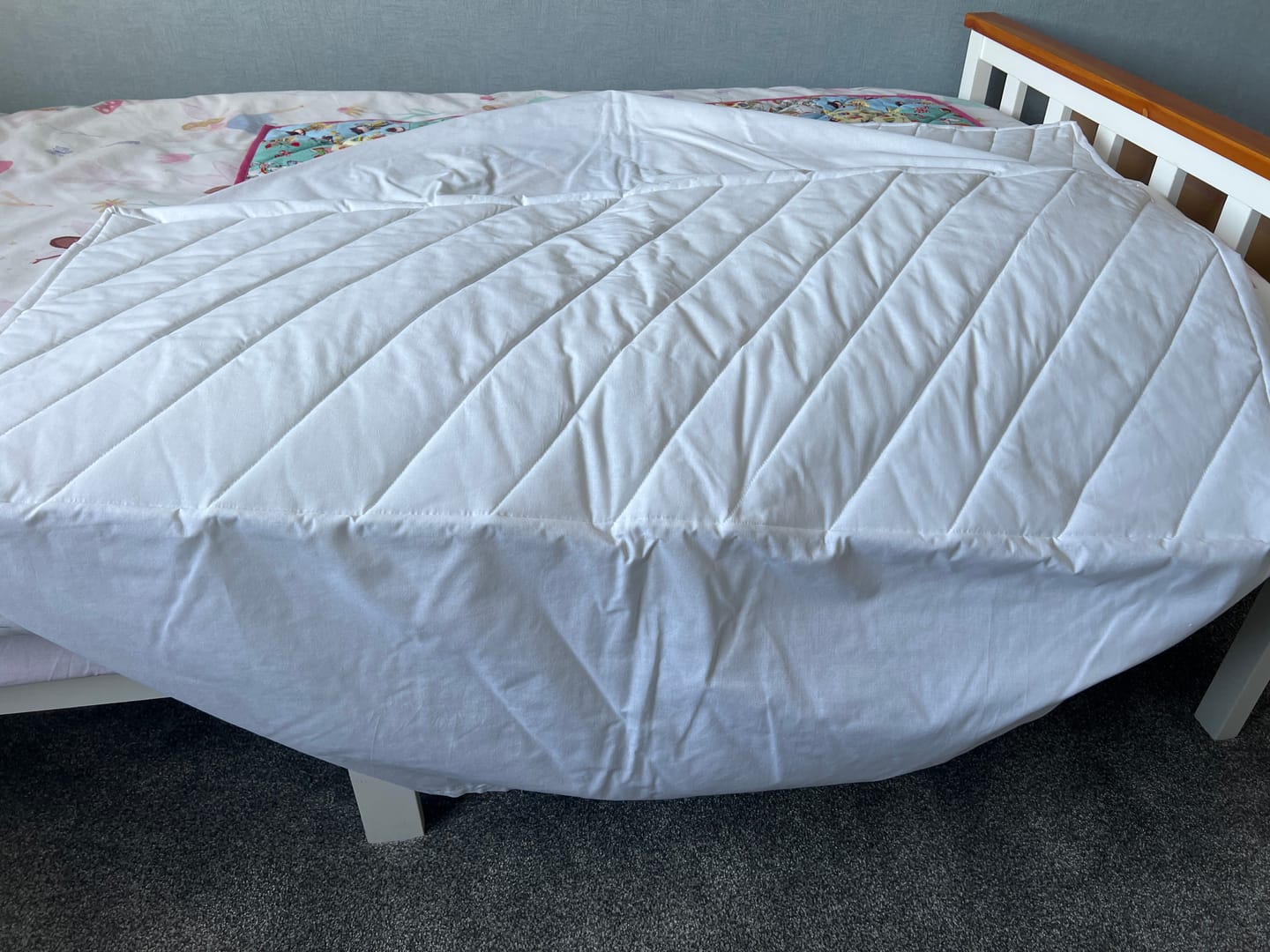 Customer photo review of 94” White Polycotton Sheeting Fabric