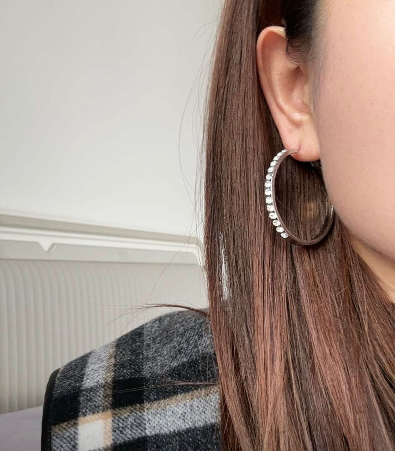 Customer photo review of Cobalt Earrings