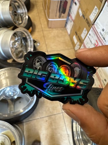 Customer photo review of 100 2.5" Custom Holographic Stickers