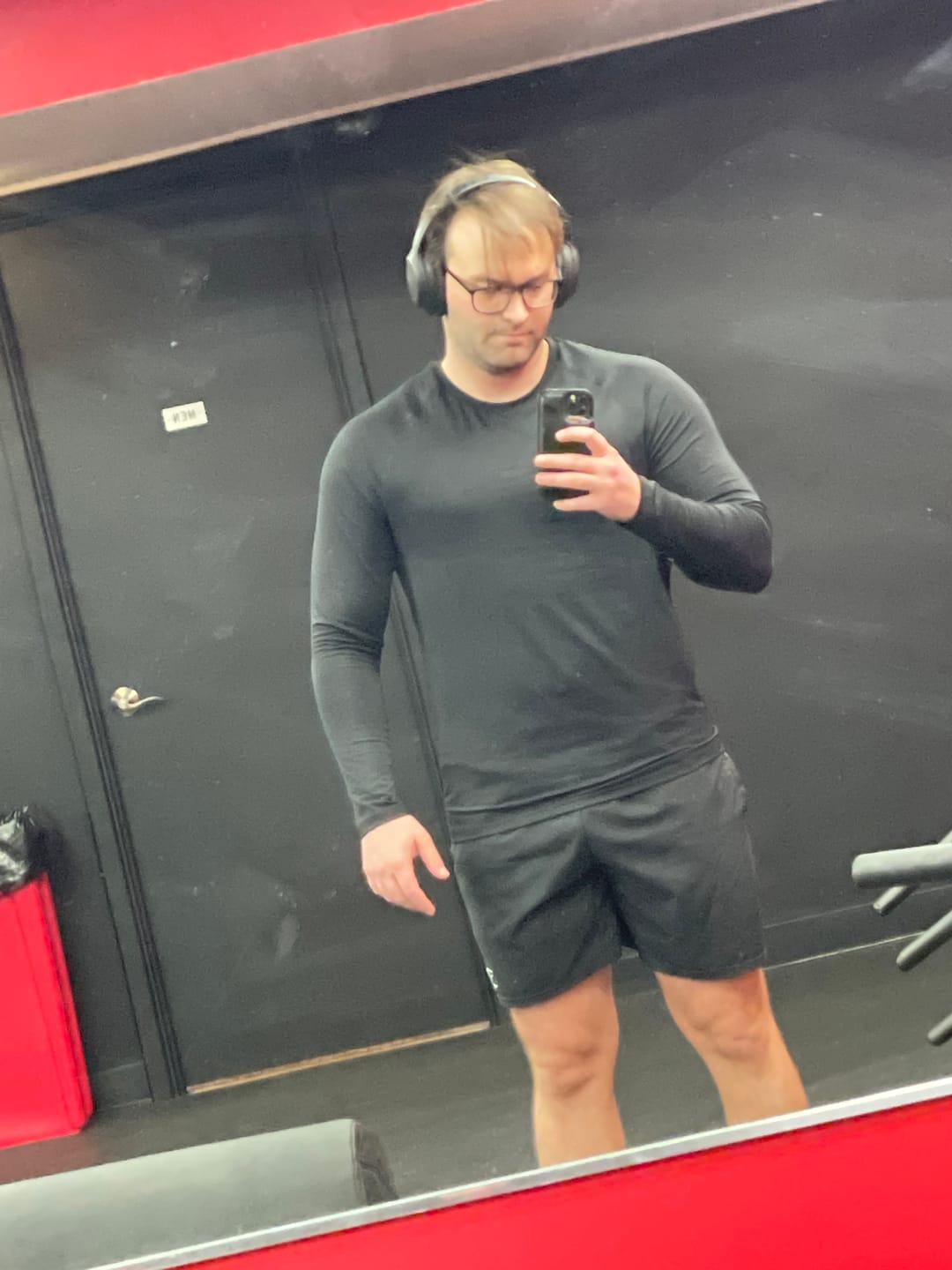Customer photo review of Essentials Long Sleeve Athletic Fitted Tee