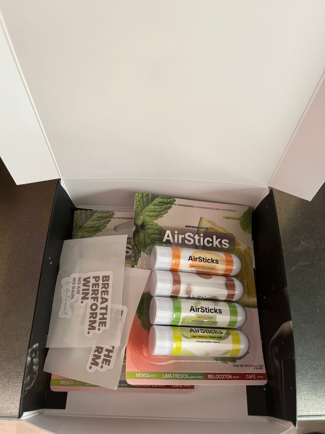 Customer photo review of AirSticks® Inhaladores Nasales Pack Sensations (4u)