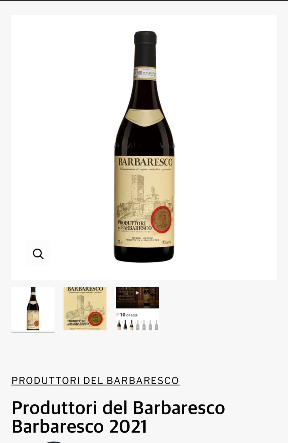 Customer photo review of Produttori del Barbaresco Barbaresco 2021