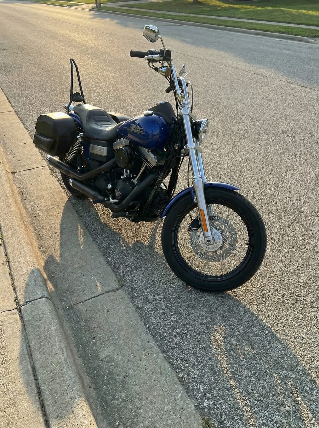 Customer photo review of 28L - Pantheon Medium Quick Mount Motorcycle Saddlebags For Harley Davidson Dyna Street Bob FXDB/I