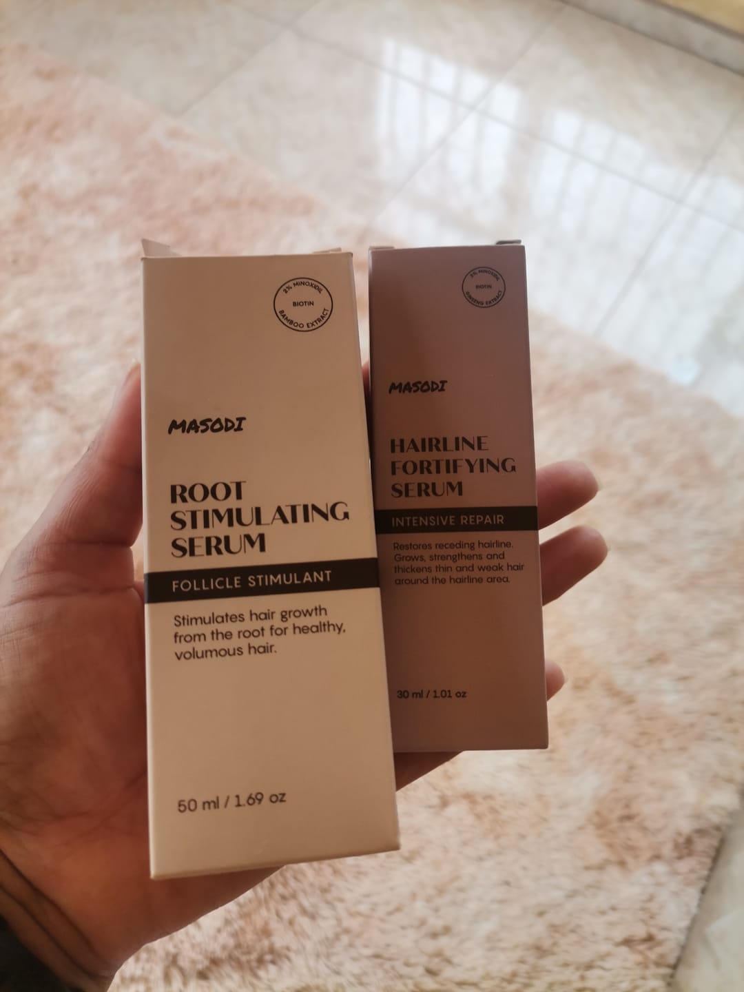 Customer photo review of Scalp Serum Set - Minoxidil
