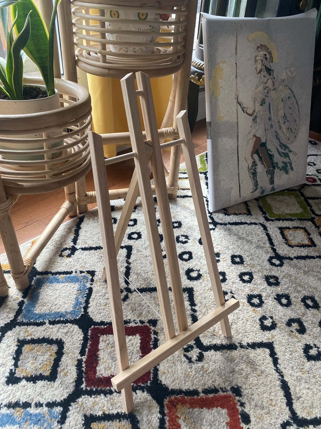Customer photo review of Natural Wood Easel