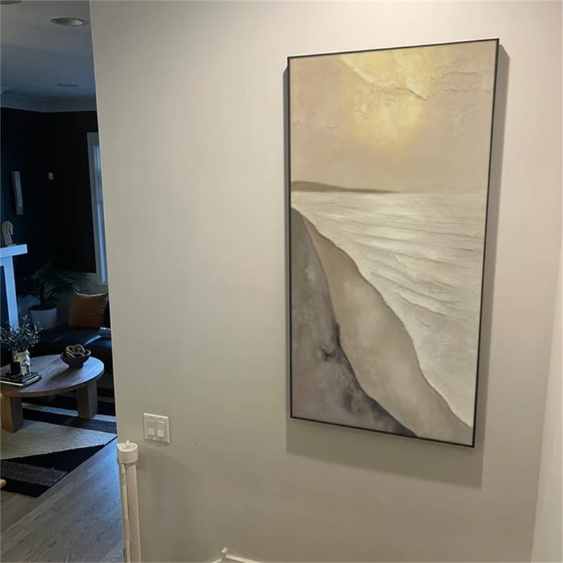 Customer photo review of Ocean And Sky Abstract Textured Wall Art #OS075