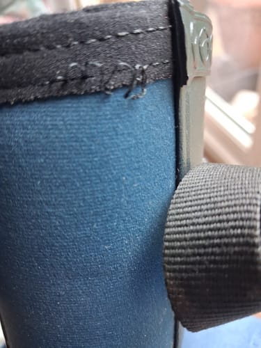 Customer photo review of Realm Adjustable Wellingtons Navy/Teal
