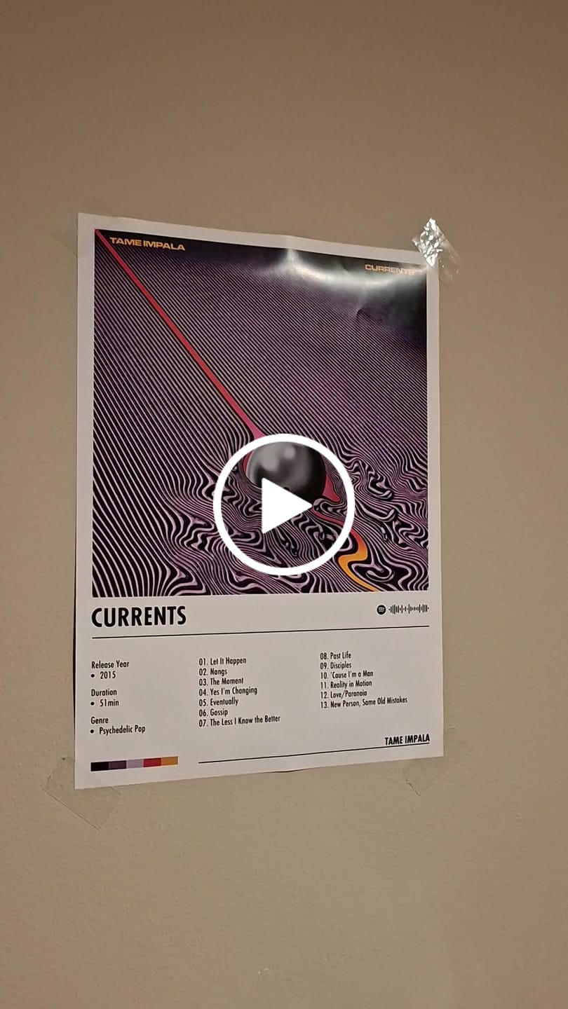 Customer video review of Tame Impala - Currents | Album Cover Poster