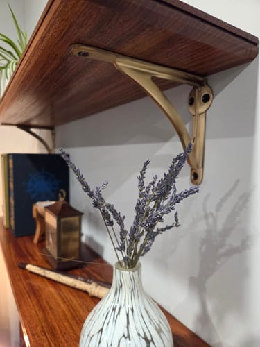Customer photo review of Arched Shelf Bracket - Antique Brass