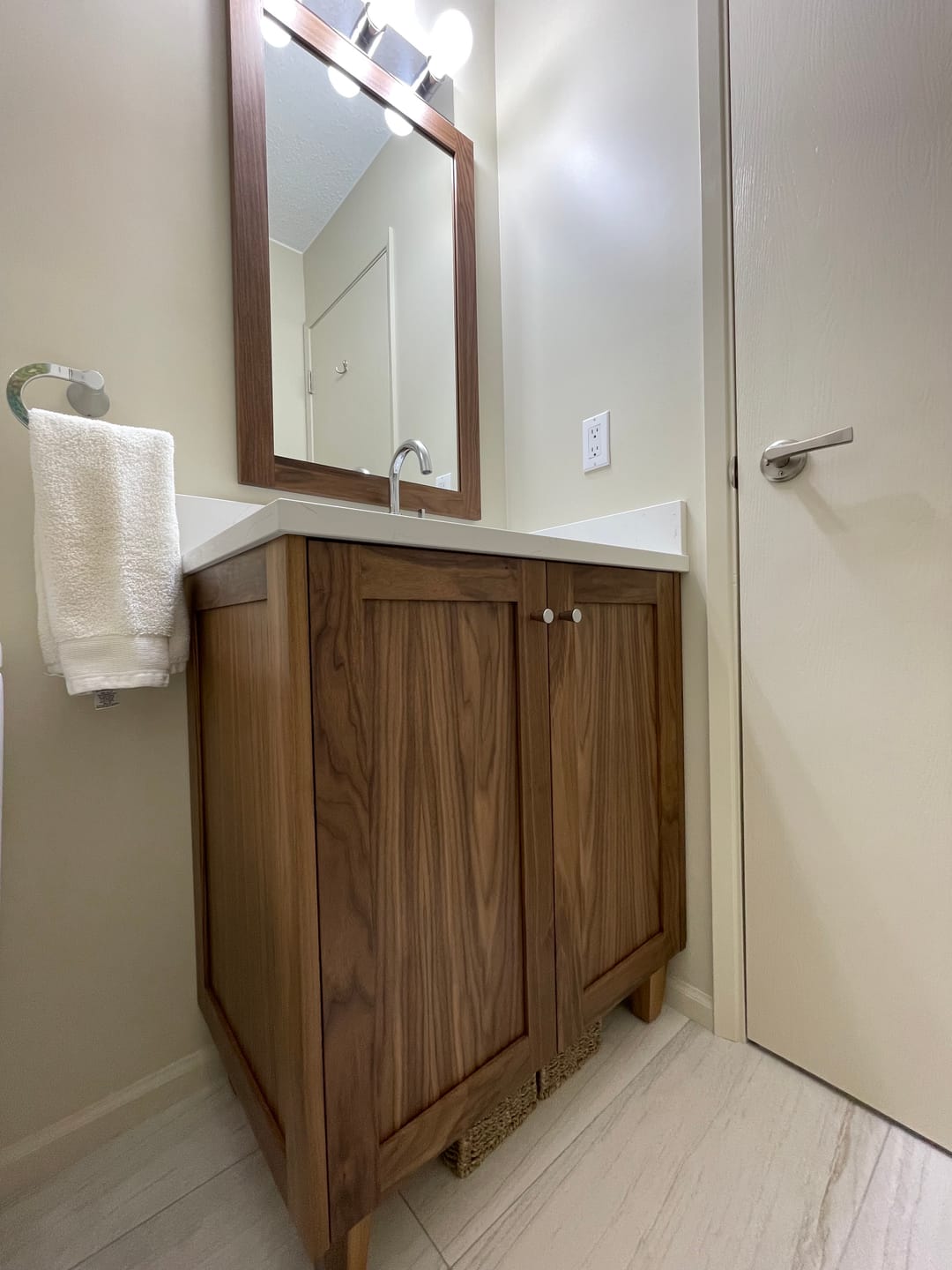 Customer photo review of Bridgeport SLIM 30" American Black Walnut Bathroom Vanity
