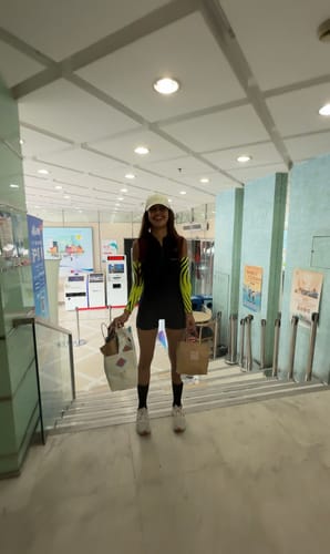 Customer photo review of Women's Velocity Core Romper - Charcoal Black