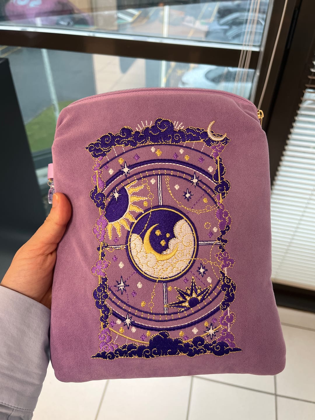 Customer photo review of Otherworldly eReader Sleeve - Lilac