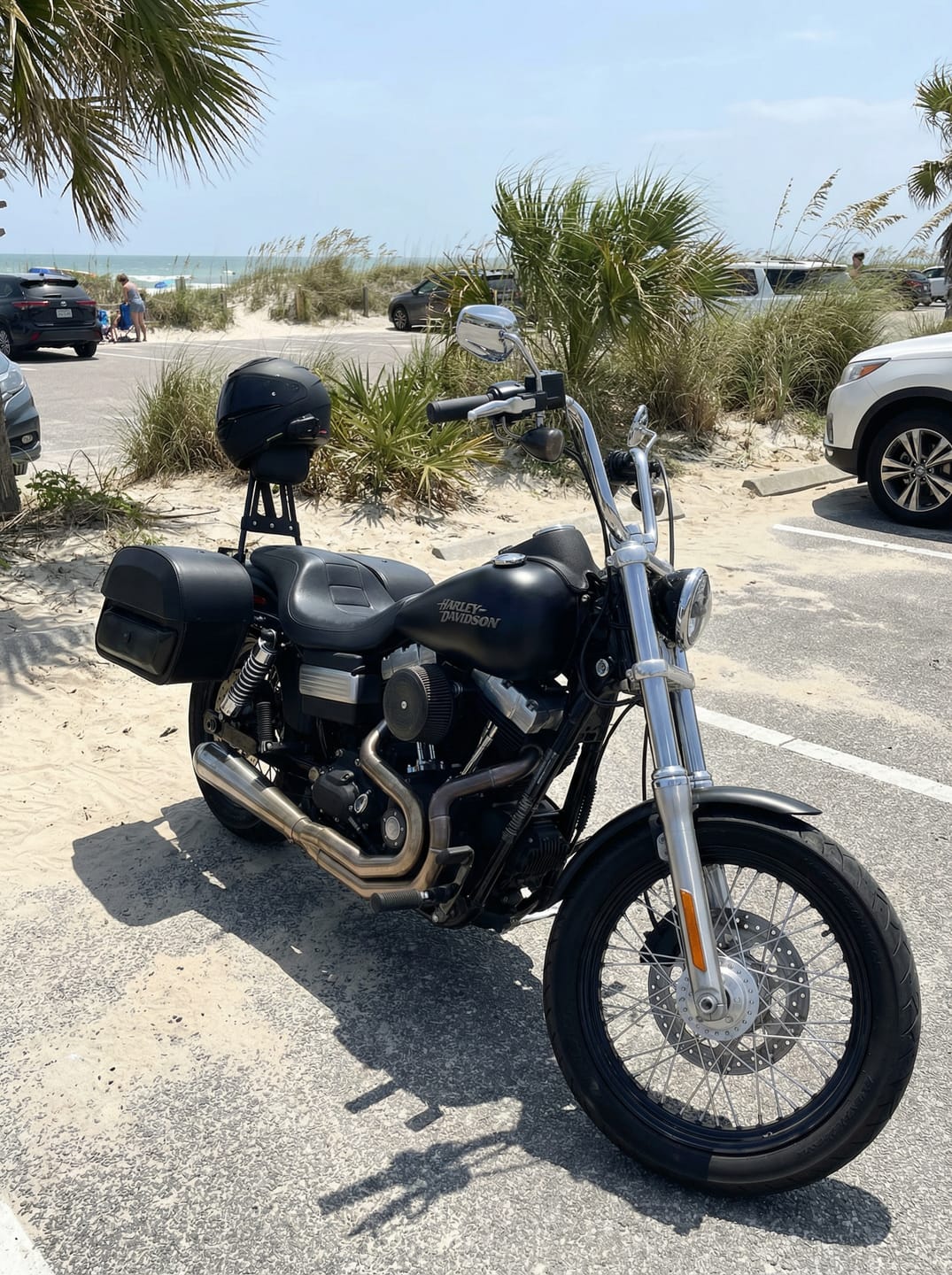 Customer photo review of 28L - Pantheon Medium Quick Mount Motorcycle Saddlebags For Harley Davidson Dyna Street Bob FXDB/I