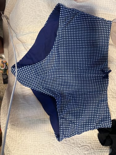 Customer photo review of Seamolly Vintage Gingham Bowknot Bikini Bottom Cheeky Swim Boyshorts