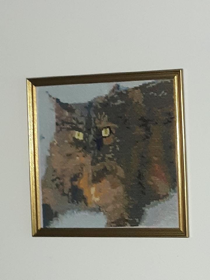 Customer photo review of Custom Cross Stitch Tapestry Kit | Just Upload Your Photo!