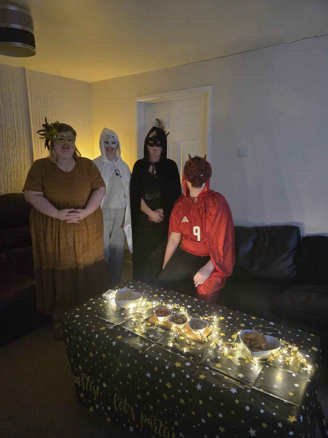Customer photo review of Masquerade Ball/Carnival Murder Mystery Host Your Own Game Kit