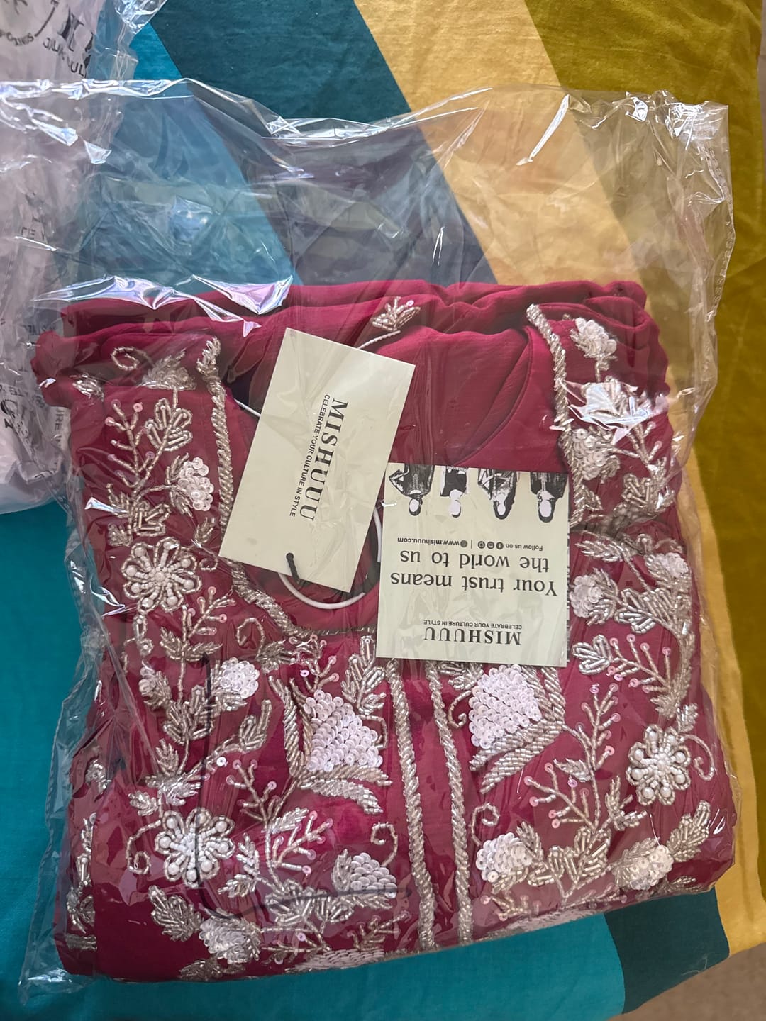 Customer photo review of Rani Gulbahar Zari Kurta Palazzo Set