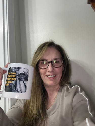Customer photo review of Fake & Gay Mug
