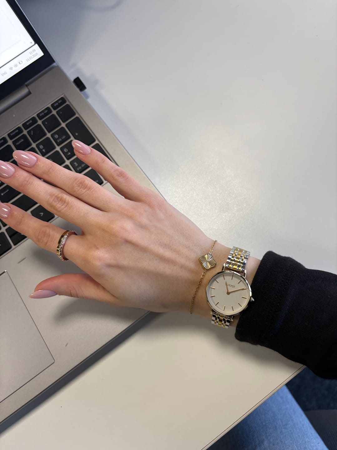 Customer photo review of Ruby Petite Gold Silver