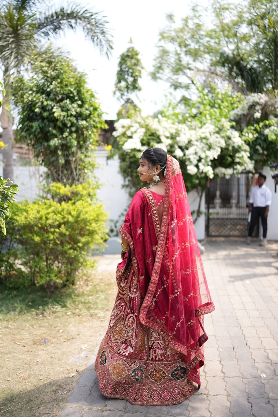 Customer photo review of Bridal Special Elephant Pattern Velvet Zarkan Diamond Work Lehenga Choli