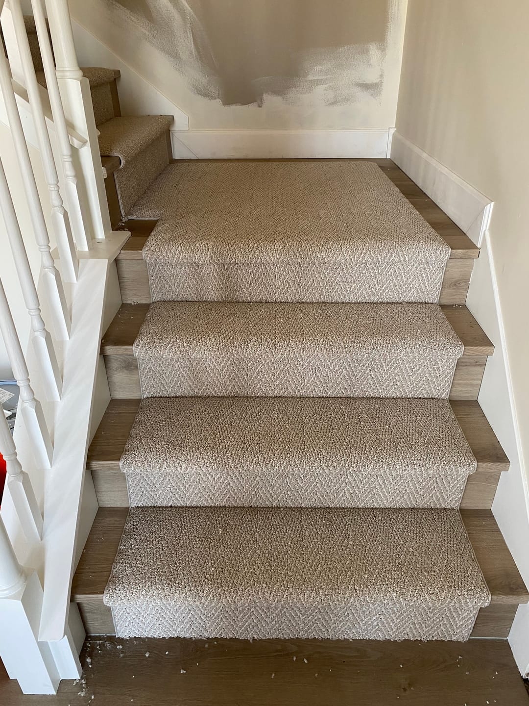 Customer photo review of Anderson Tuftex Twine Modern Farmhouse Stair Runner
