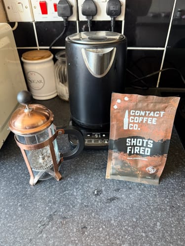 Customer photo review of Shots Fired Coffee