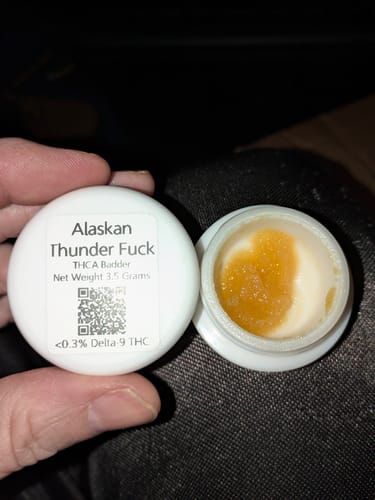 Customer photo review of Alaskan Thunder Fuck | THCA Badder