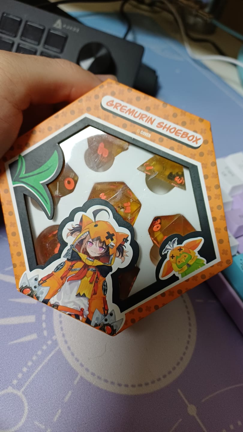 Customer photo review of PRE-ORDER | Gigi Murin Resin Dice Set | hololive English x MMG Exclusive
