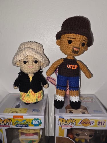 Customer photo review of Dolly® Personalized Crochet Doll with Photo Card