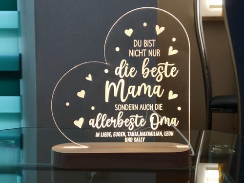 Customer photo review of Die allerbeste Oma/Mama – LED-Lampe