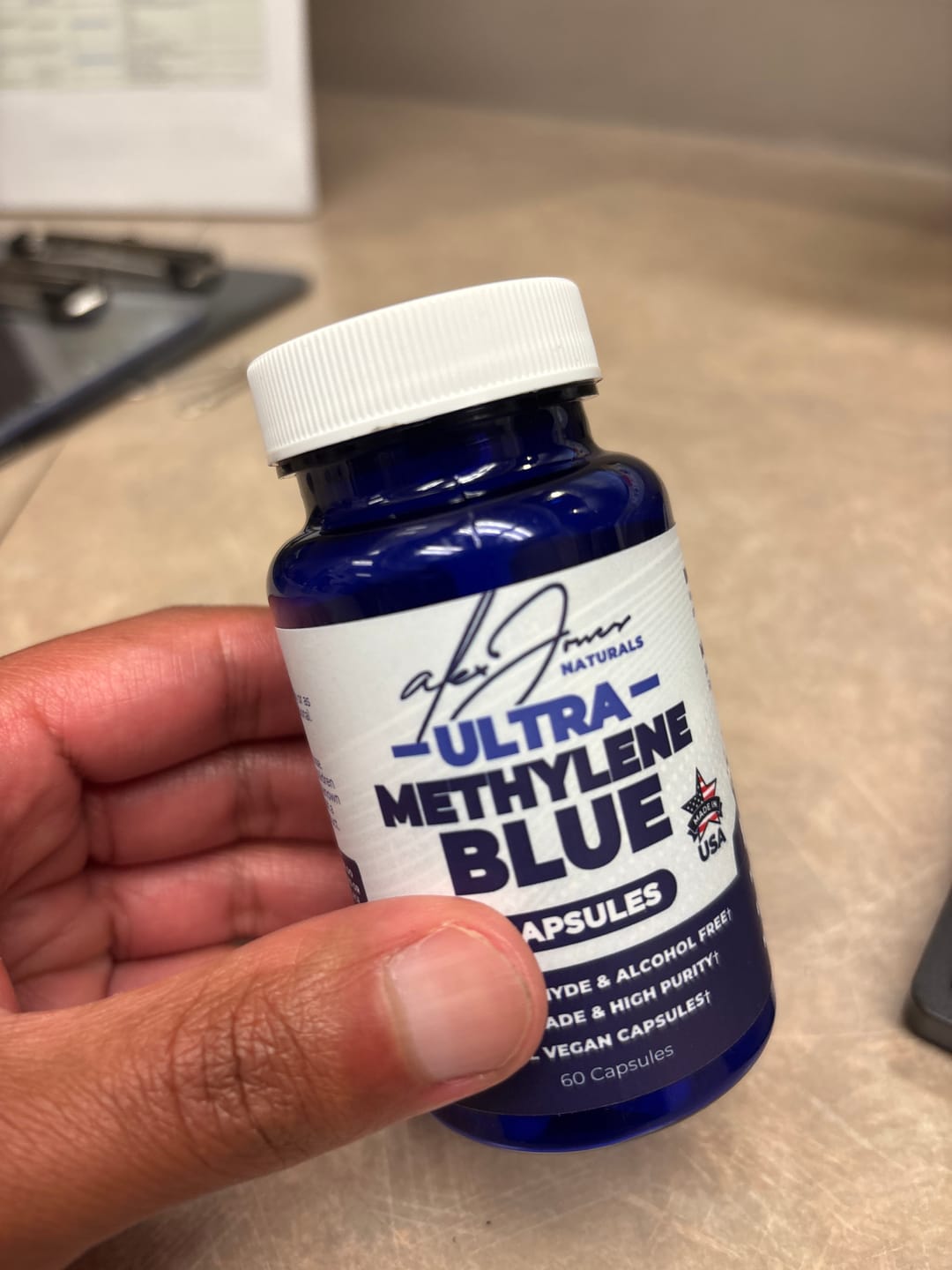 Customer photo review of Ultra Methylene Blue Capsules (60 Capsules) (30 Servings)