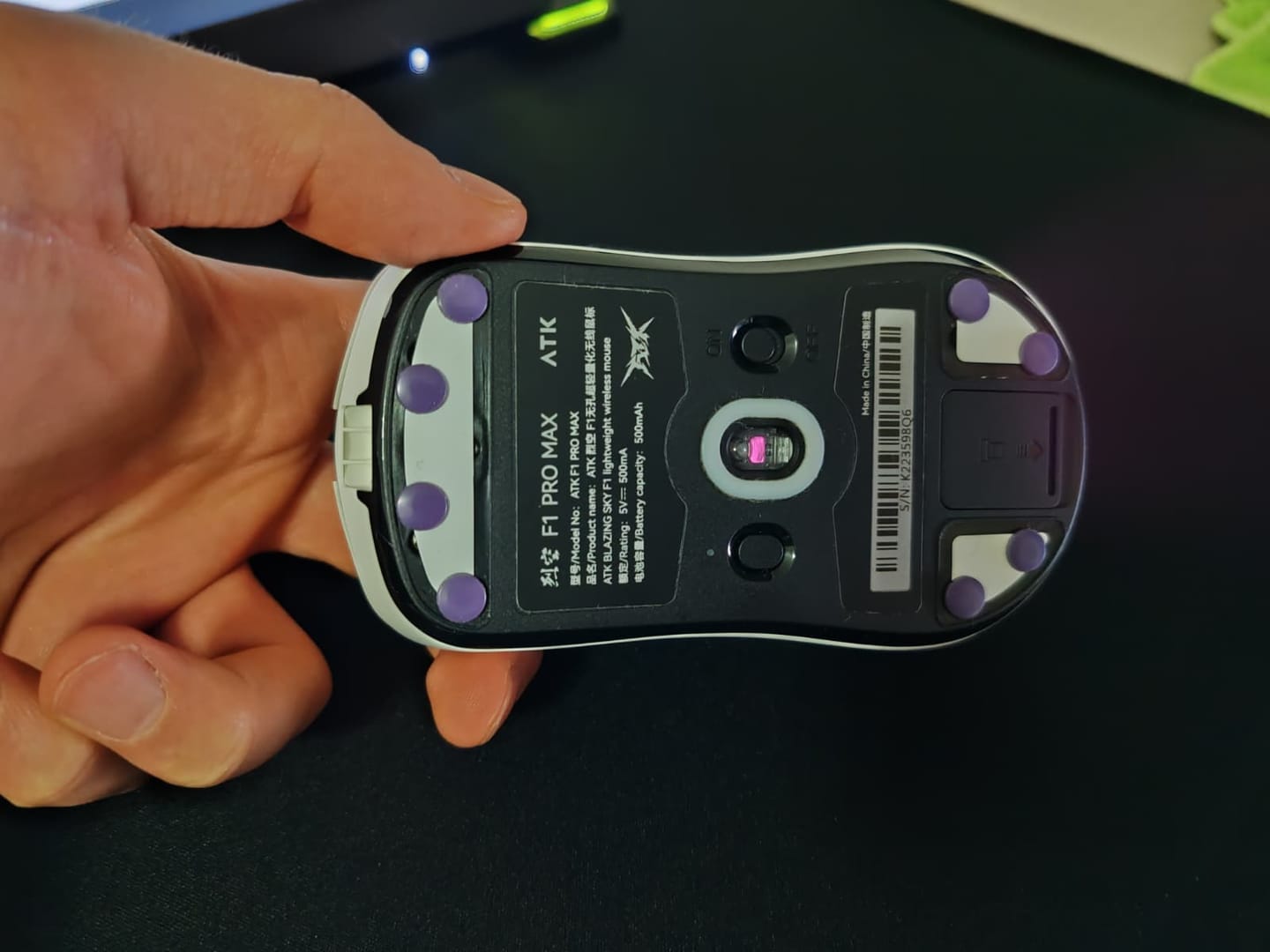 Customer photo review of X-Raypad Obsidian Air Mouse Skates
