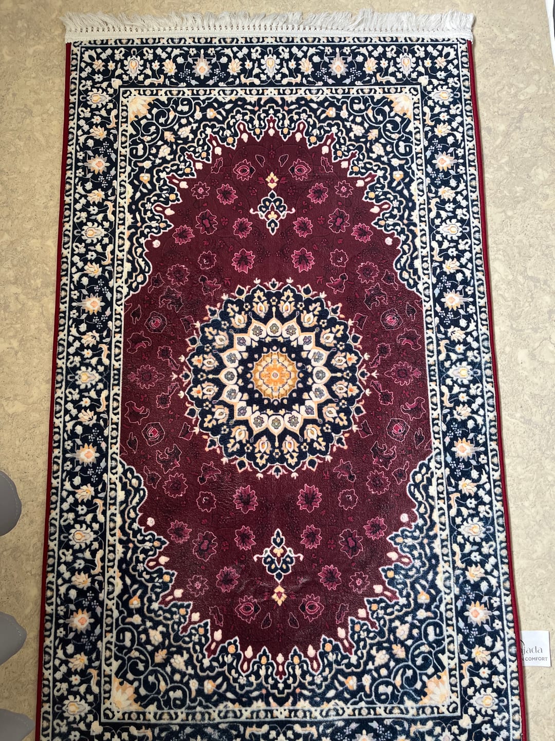Customer photo review of Moroccan Padded Prayer Mat