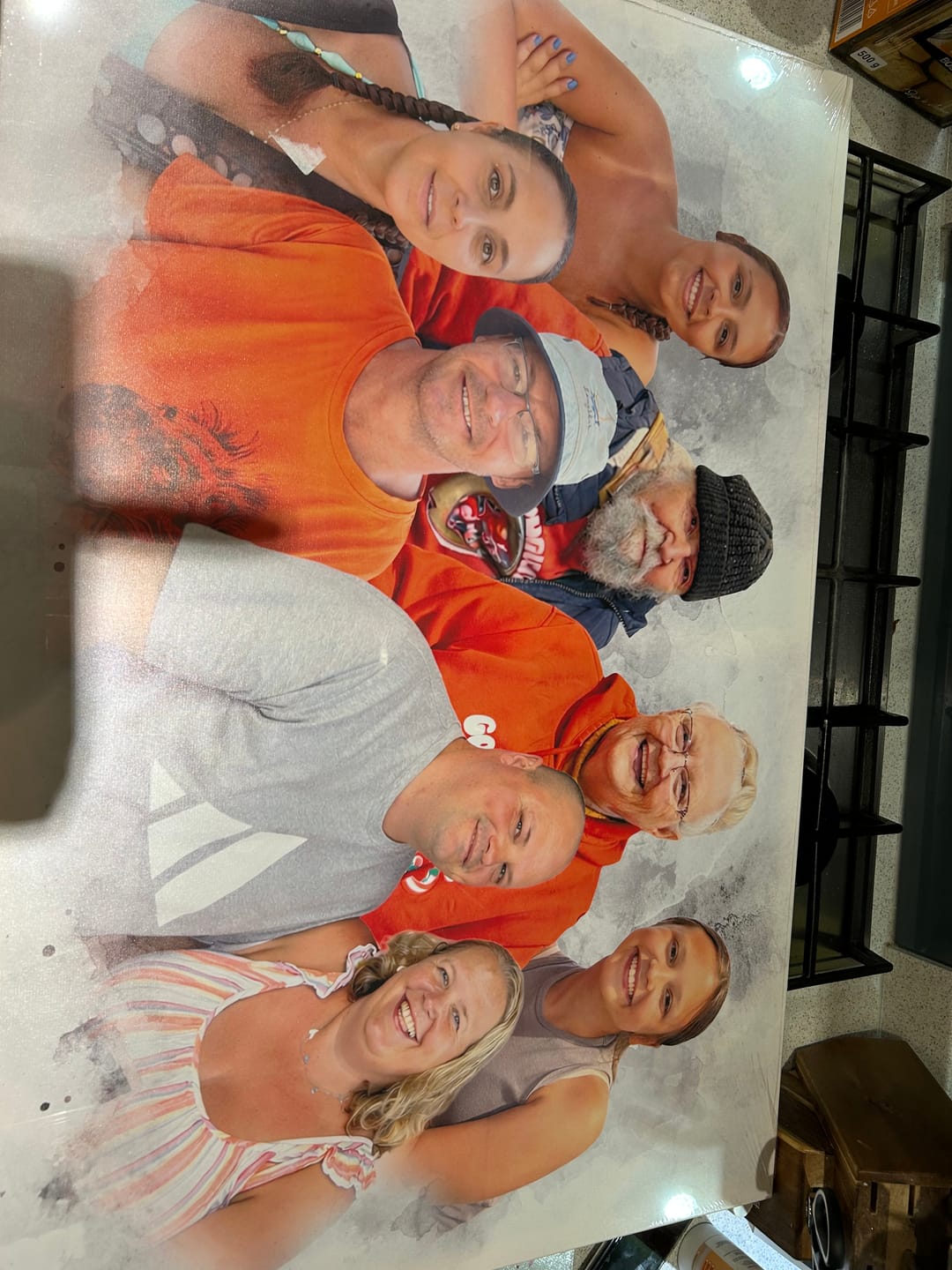 Customer photo review of Add Loved One to Photo, Family Portrait From Different Photos, Combine Photos Canvas, Christmas Gift, Memorial Gift for Dad Mom, Add Passed Away