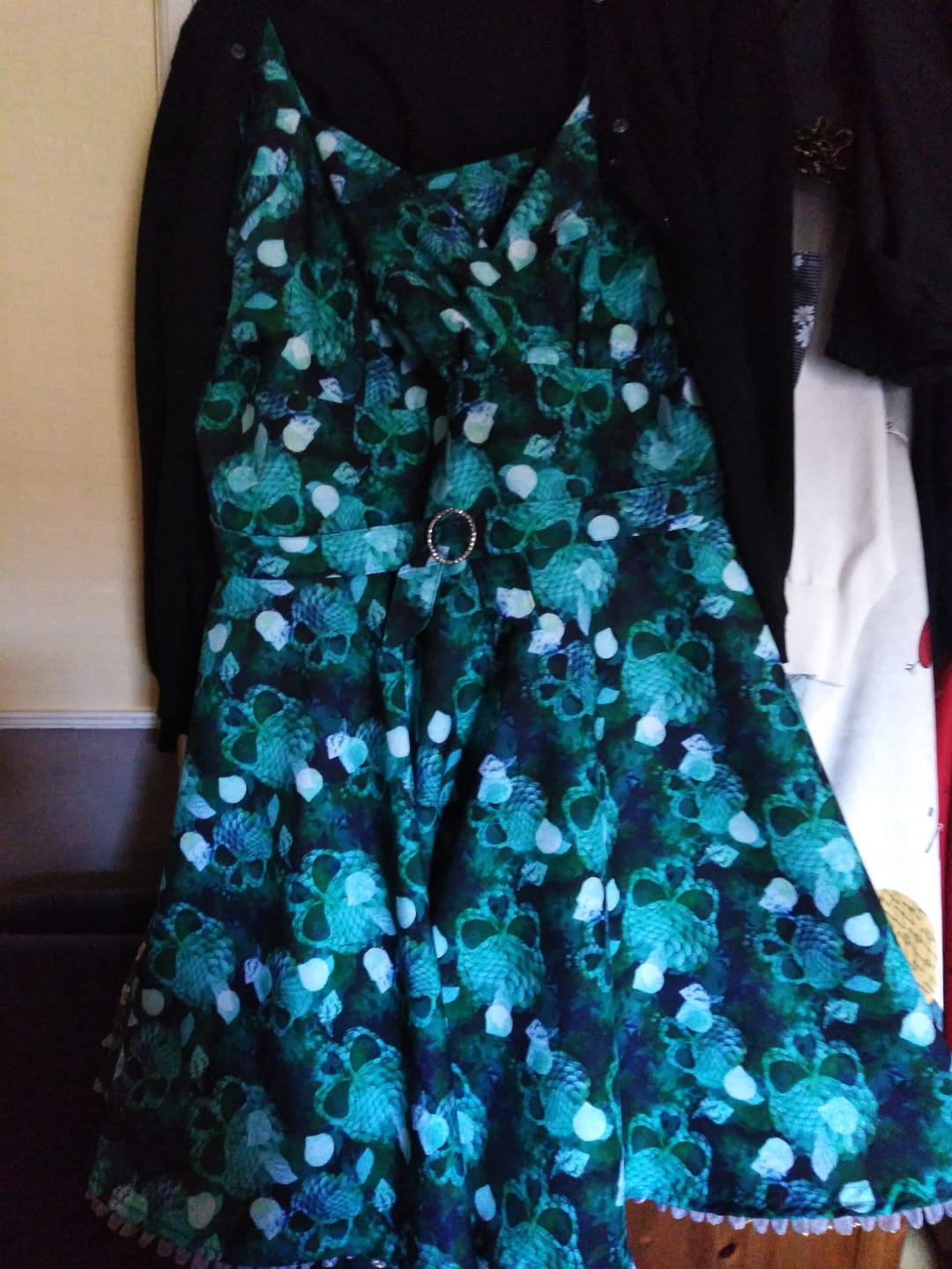 Customer photo review of Digital Skeletons Polyester Suiting Fabric