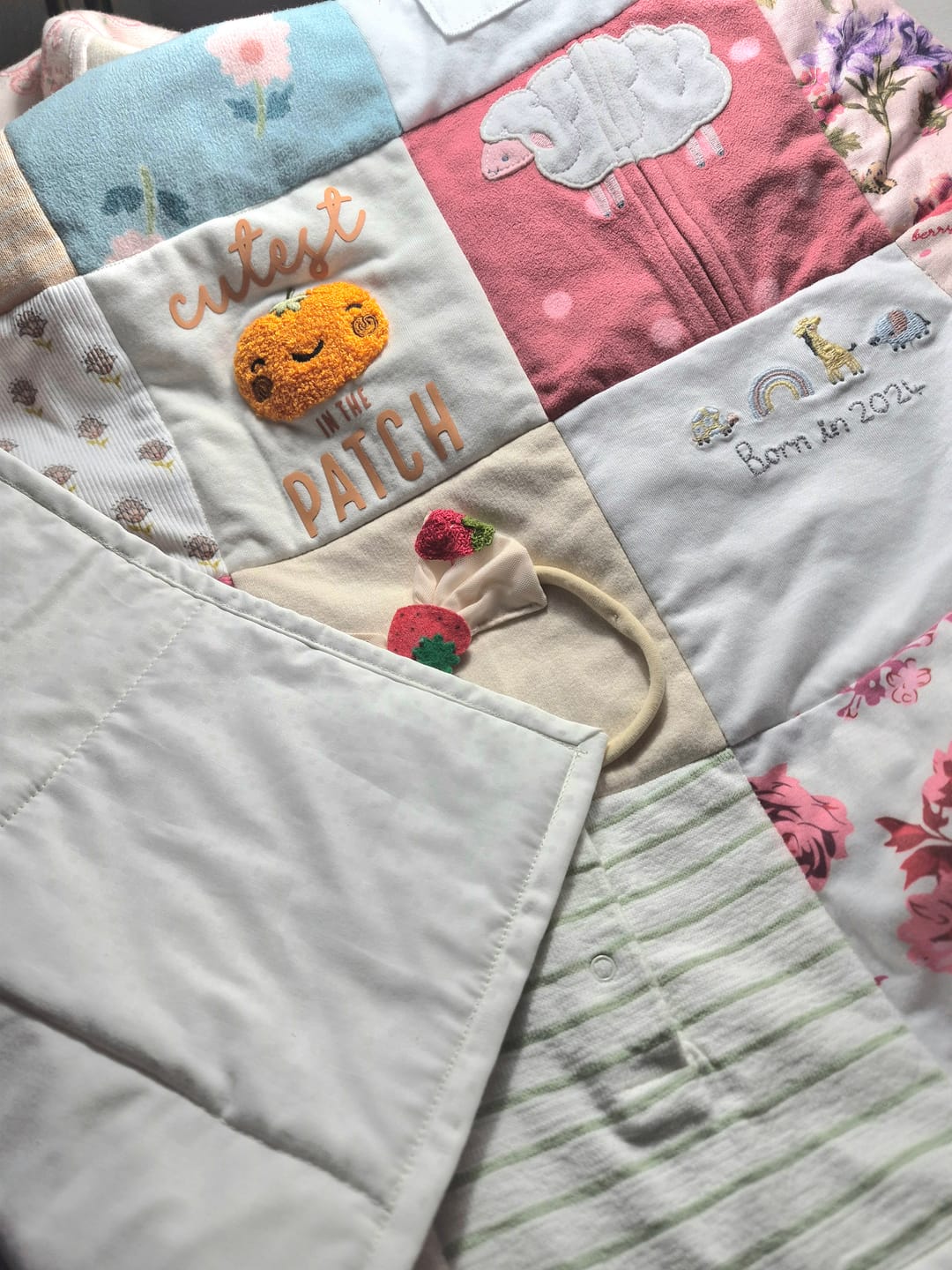 Customer photo review of Polka Dot Rose & Hubble Cotton Poplin Fabric