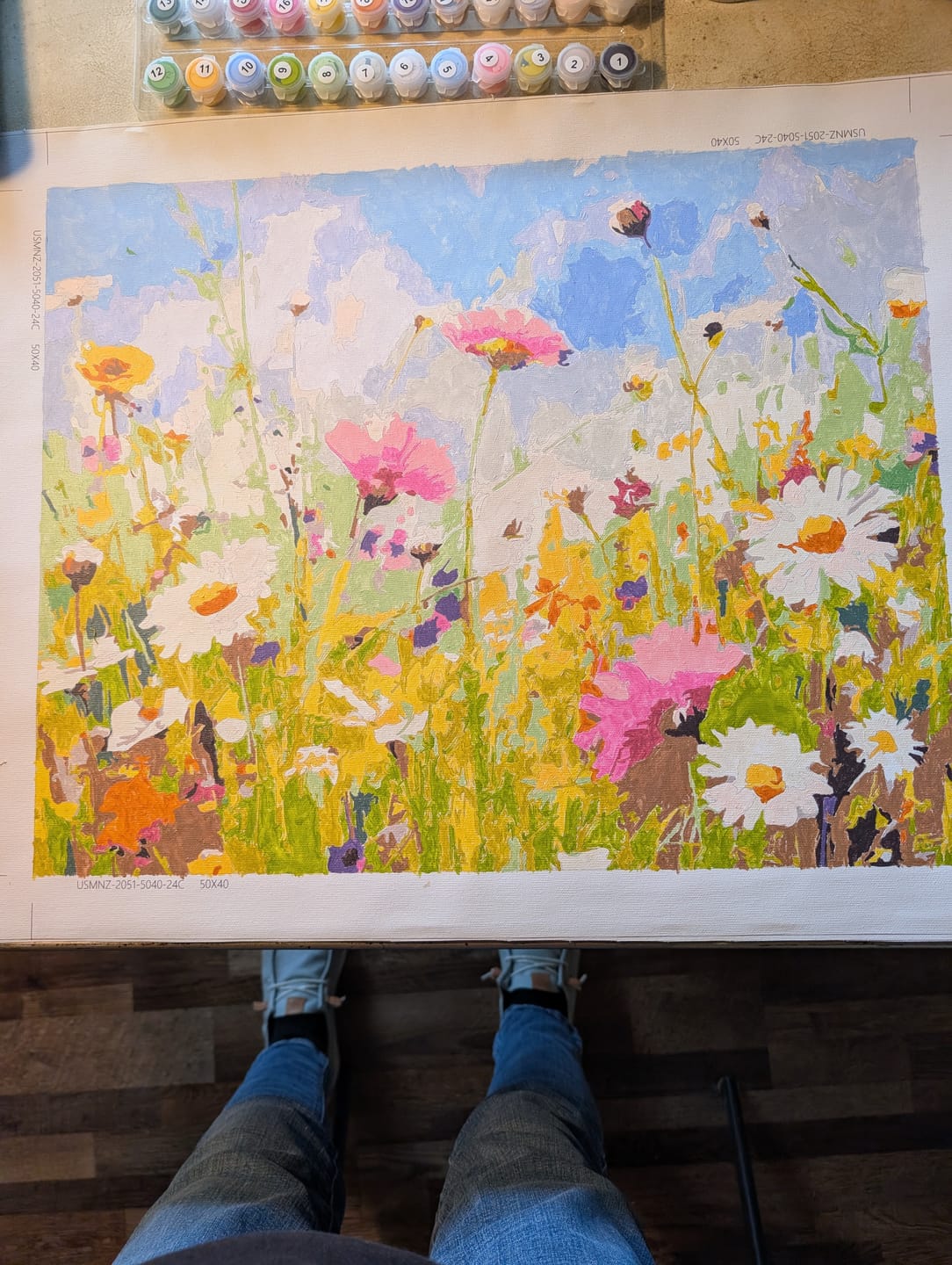 Customer photo review of Wildflowers - Paint by Numbers