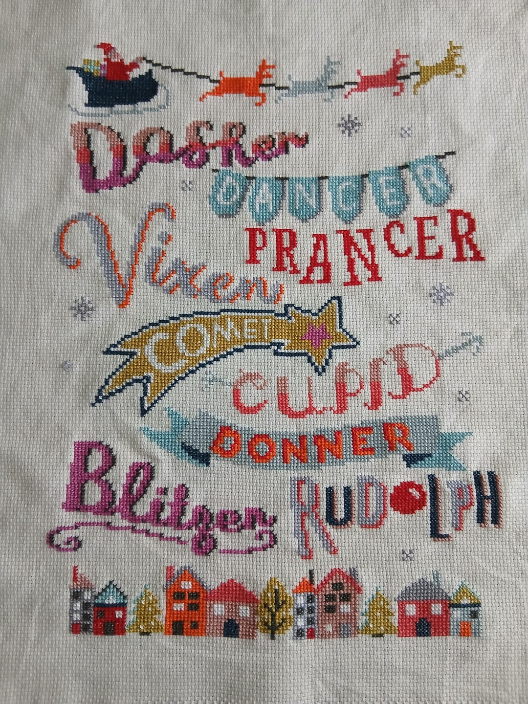 Customer photo review of Dash Away - Cross Stitch Kit
