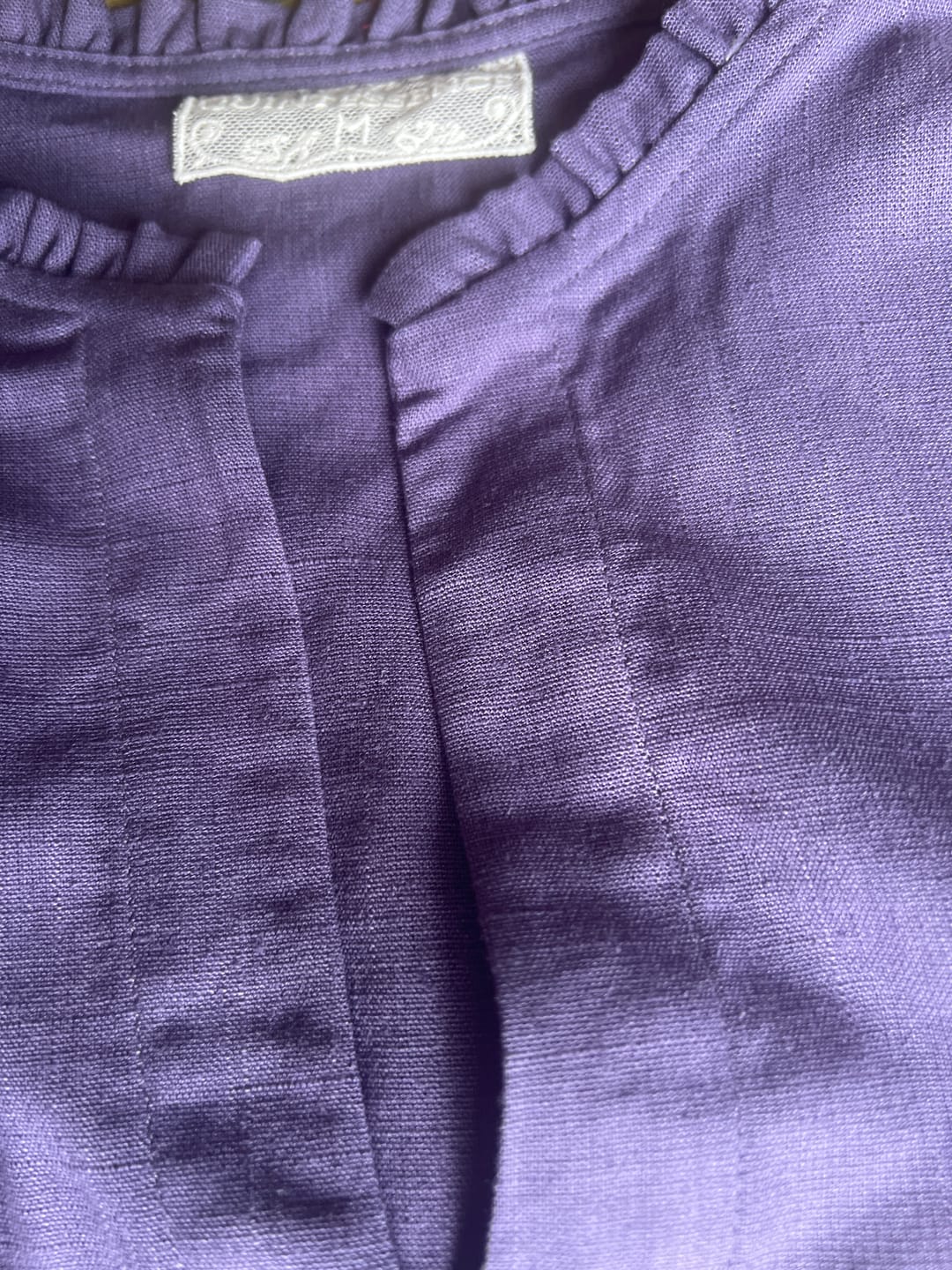Customer photo review of Blouse Ernestine lin/coton parme