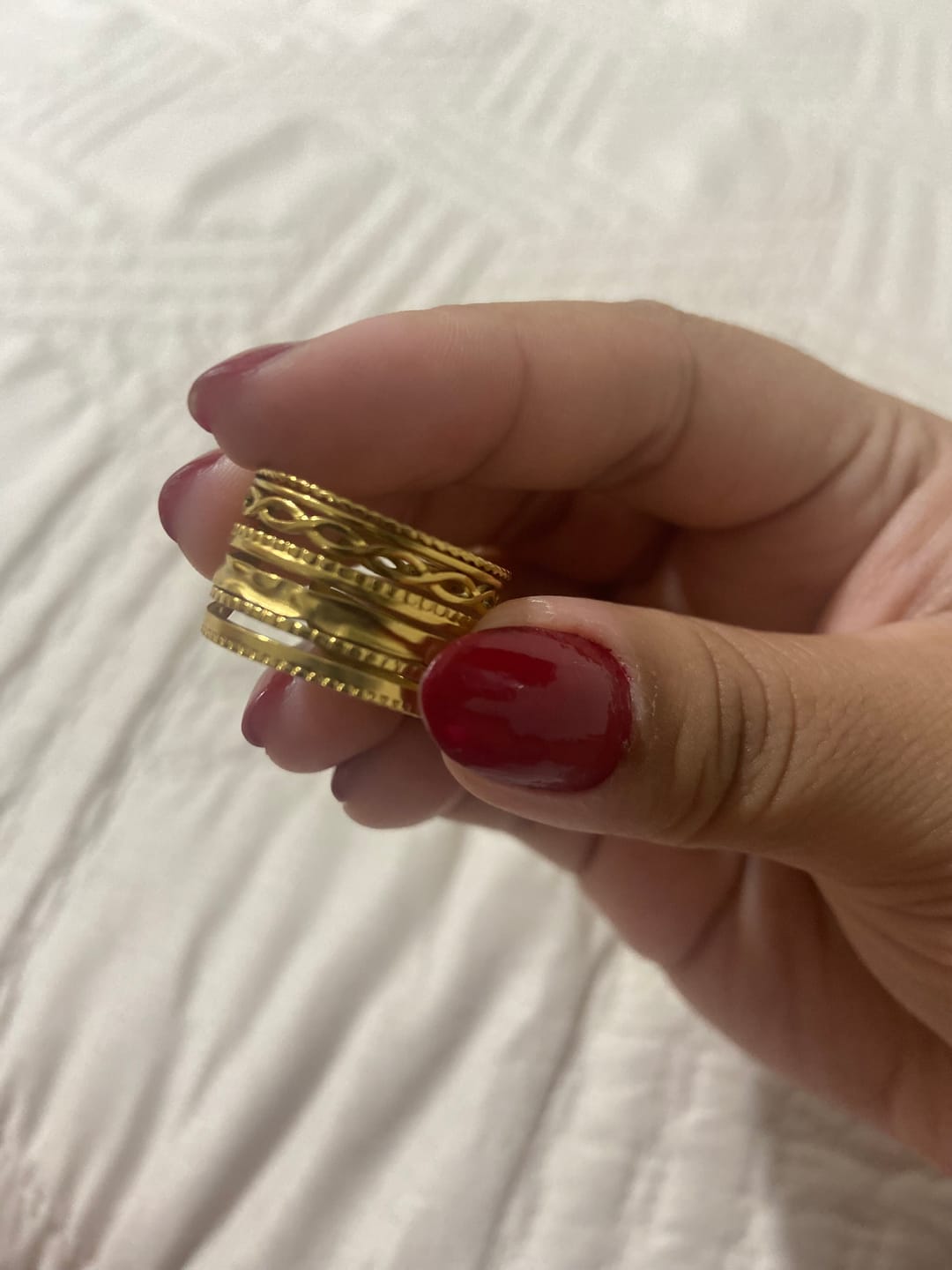 Customer photo review of Anel Royale Ajustável Banhado em Ouro 18k