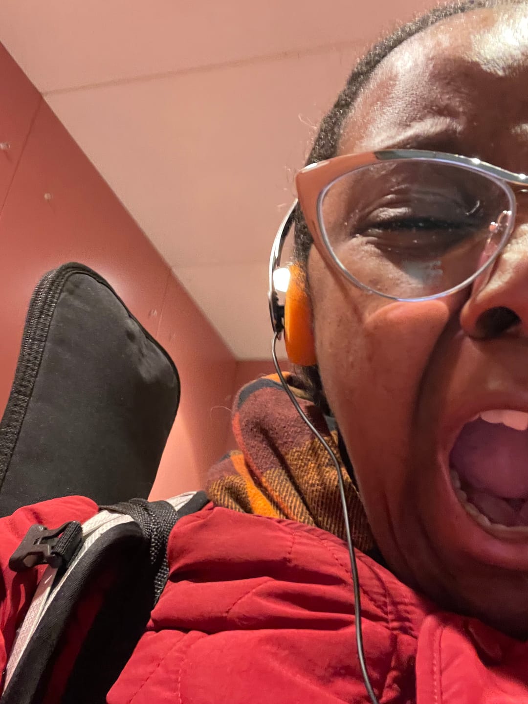 Customer photo review of Koss x Retrospekt P/21 Retro Orange Foam On-Ear Headphones